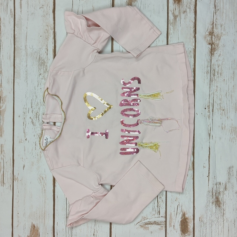 Mudpie I Love Unicorns Dolman Shirt 12-18M